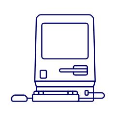 Vintage Computer 3 Illustration from UX Line Set