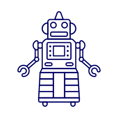Vintage Robot 3 Illustration from UX Line Set