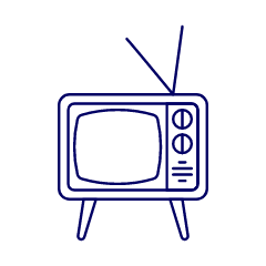 Television Vintage 5 Illustration from UX Line Set