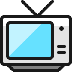 Vintage Tv 2 Icon from Ultimate Colors Set