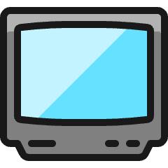 Vintage Tv 3 Icon from Ultimate Colors Set