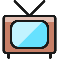 Vintage Tv 4 Icon from Ultimate Colors Set