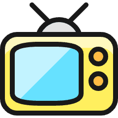 Vintage Tv Icon from Ultimate Colors Set