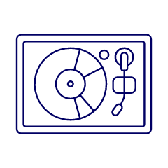 Vinyl Players 1 Illustration from UX Line Set