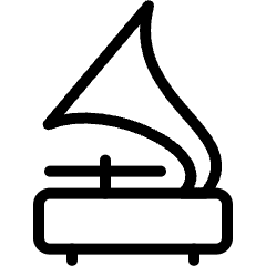 Vinyl Record Gramophone Icon from Ultimate Light Set