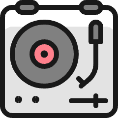 Vinyl Record Player 1 Icon from Ultimate Colors Set