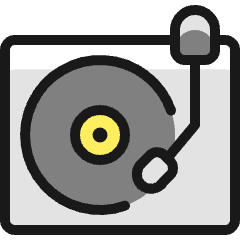 Vinyl Record Player Icon from Ultimate Colors Set