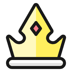 Vip Crown King 1 Icon from Ultimate Colors Set