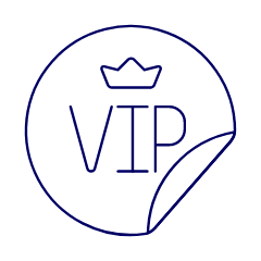 Gold Vip Sticker Illustration from UX Line Set