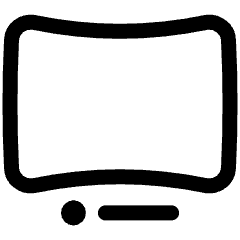 Ar Curve Screen Icon from Plump Line Set