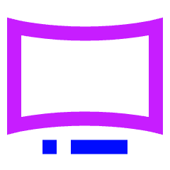 Ar Curve Screen Icon from Sharp Neon Set