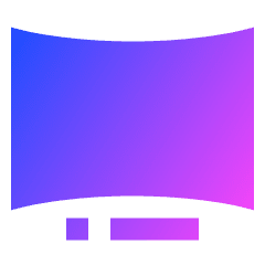 Ar Curve Screen Icon from Sharp Gradient Set