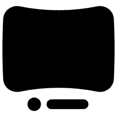 Ar Curve Screen Icon from Plump Solid Set