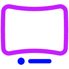 Ar Curve Screen Icon from Plump Neon Set