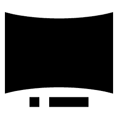 Ar Curve Screen Icon from Sharp Solid Set