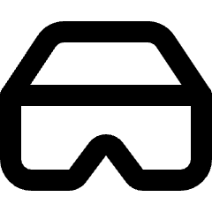 Virtual Reality Icon from Micro Line Set
