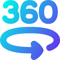 Vr 360 View Icon from Flex Gradient Set