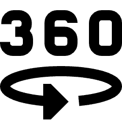 Vr 360 View Icon from Sharp Solid Set