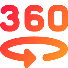 Vr 360 View Icon from Core Gradient Set