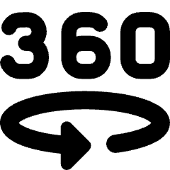 Vr 360 View Icon from Core Solid Set