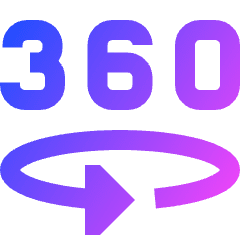 Vr 360 View Icon from Sharp Gradient Set