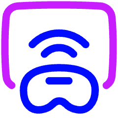 Vr Cast To Device Icon from Plump Neon Set