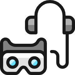 Vr Controller Headphones Icon from Ultimate Colors Set