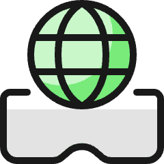 Vr Globe Icon from Ultimate Colors Set