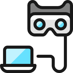 Vr Laptop 1 Icon from Ultimate Colors Set