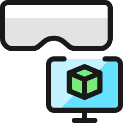 Vr Monitor Box Icon from Ultimate Colors Set