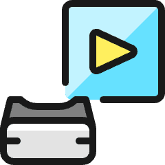 Vr Play Device Icon from Ultimate Colors Set