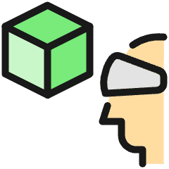 Vr User Box Human Icon from Ultimate Colors Set