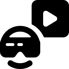 Vr User Play 1 Icon from Ultimate Bold Set