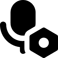 Microphone Setting Bolt Nut Icon from Core Solid Set