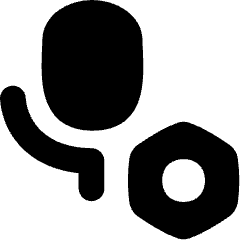 Microphone Setting Bolt Nut Icon from Flex Solid Set