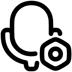 Microphone Setting Bolt Nut Icon from Plump Line Set