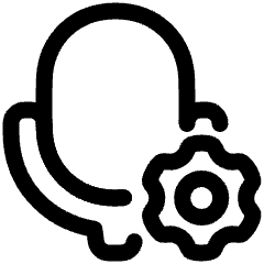 Microphone Setting Gear Icon from Plump Line Set