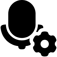 Microphone Setting Gear Icon from Plump Solid Set