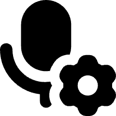 Microphone Setting Gear Icon from Core Solid Set