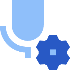 Microphone Setting Gear Icon from Sharp Flat Set