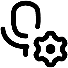 Microphone Setting Gear Icon from Flex Line Set