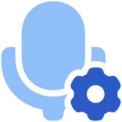 Microphone Setting Gear Icon from Plump Flat Set