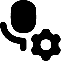 Microphone Setting Gear Icon from Flex Solid Set