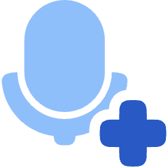 Voice Mail Add Plus Icon from Plump Flat Set