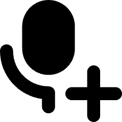 Voice Mail Add Plus Icon from Core Solid Set