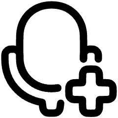 Voice Mail Add Plus Icon from Plump Line Set
