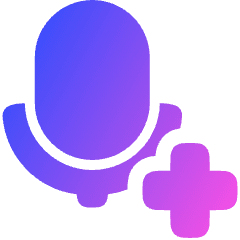 Voice Mail Add Plus Icon from Plump Gradient Set