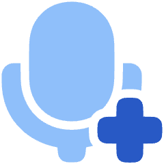 Voice Mail Add Plus Icon from Plump Flat Set