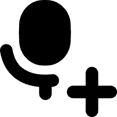 Voice Mail Add Plus Icon from Flex Solid Set