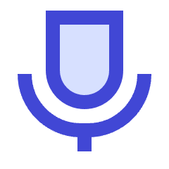 Voice Mail Mic Solo Icon from Sharp Duo Set